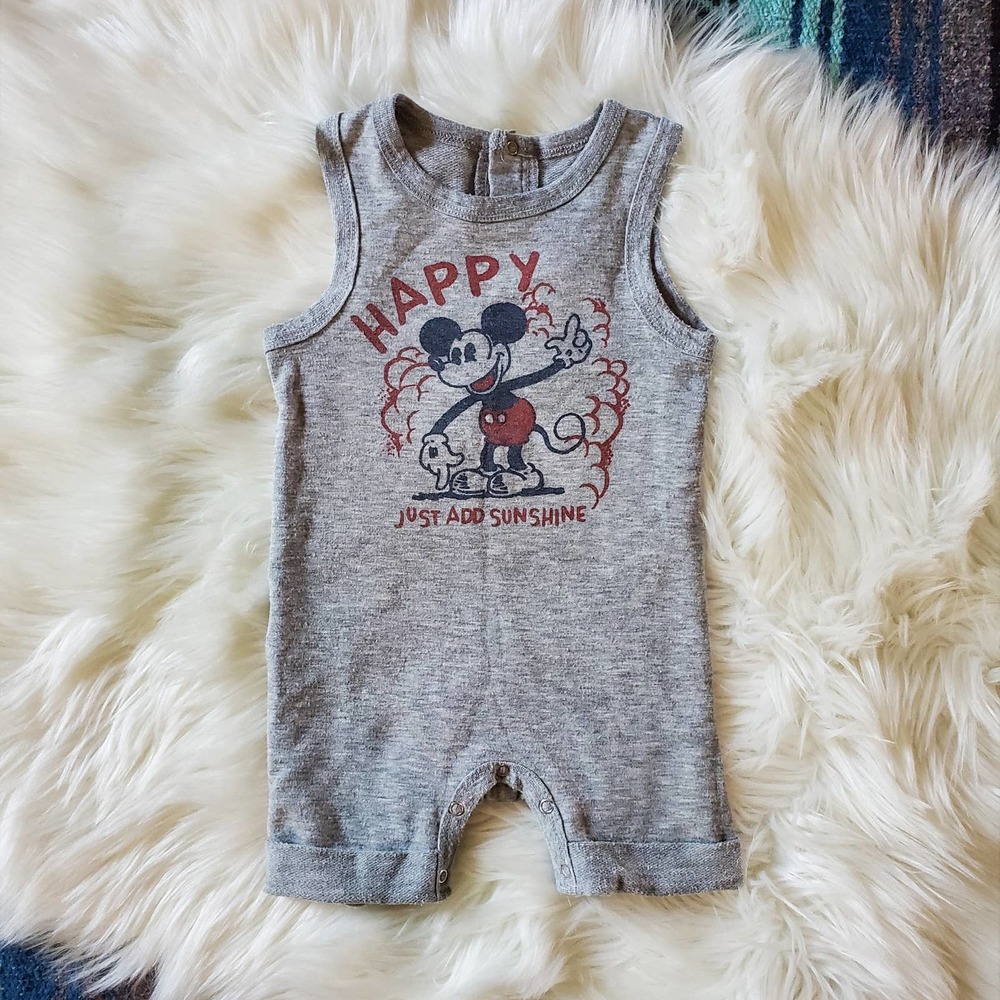 Junk Food Mickey Mouse Just Add Sunshine Romper 6-9 Months